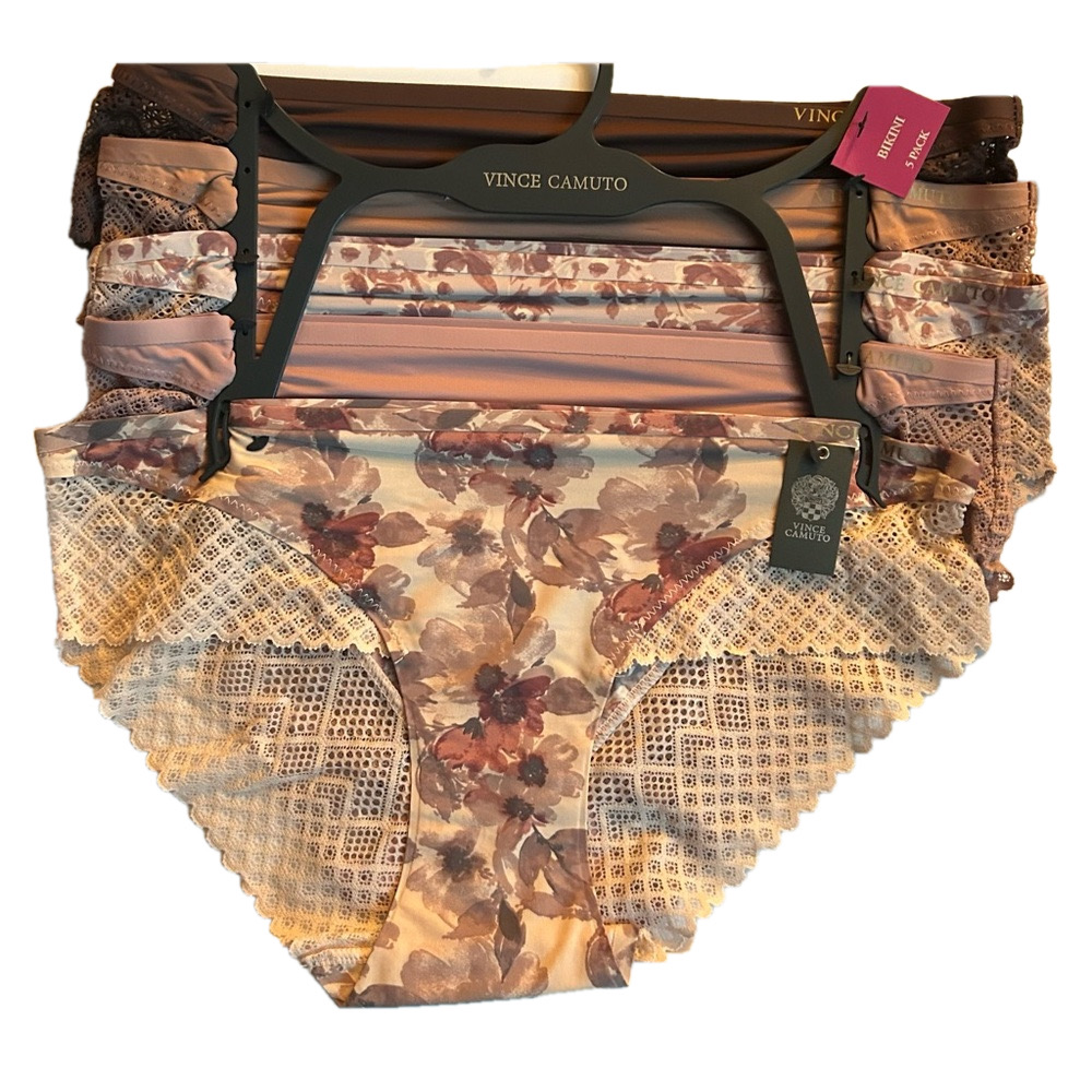 Vince Camuto Woman’s 5 Pack Bikini Underwear Size Large